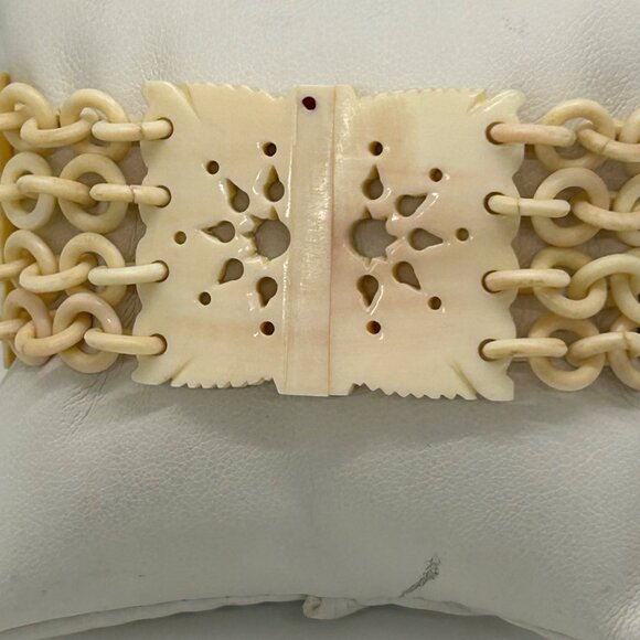 Good Luck Elephant Necklace Bracelet and Bird Brooch Parkesine Plastic MCM - Picture 13 of 16